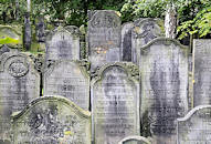 9457 Grabsteine auf dem Jdischen Friedhof in Hamburg - Altona Altstadt an der Knigstrae.